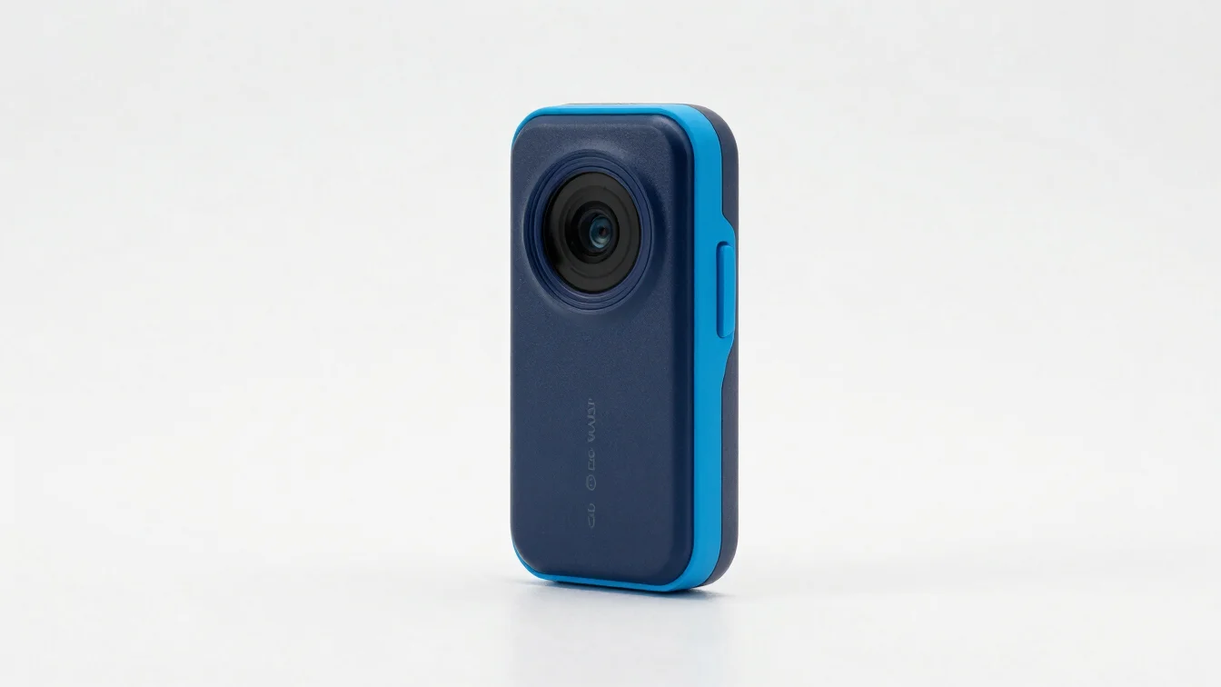 Clean product photography of a smart tracker device on a white ba